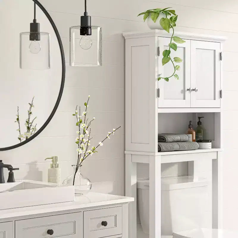 Etagere Ahorra Espacio de Madera Blanco - Threshold™