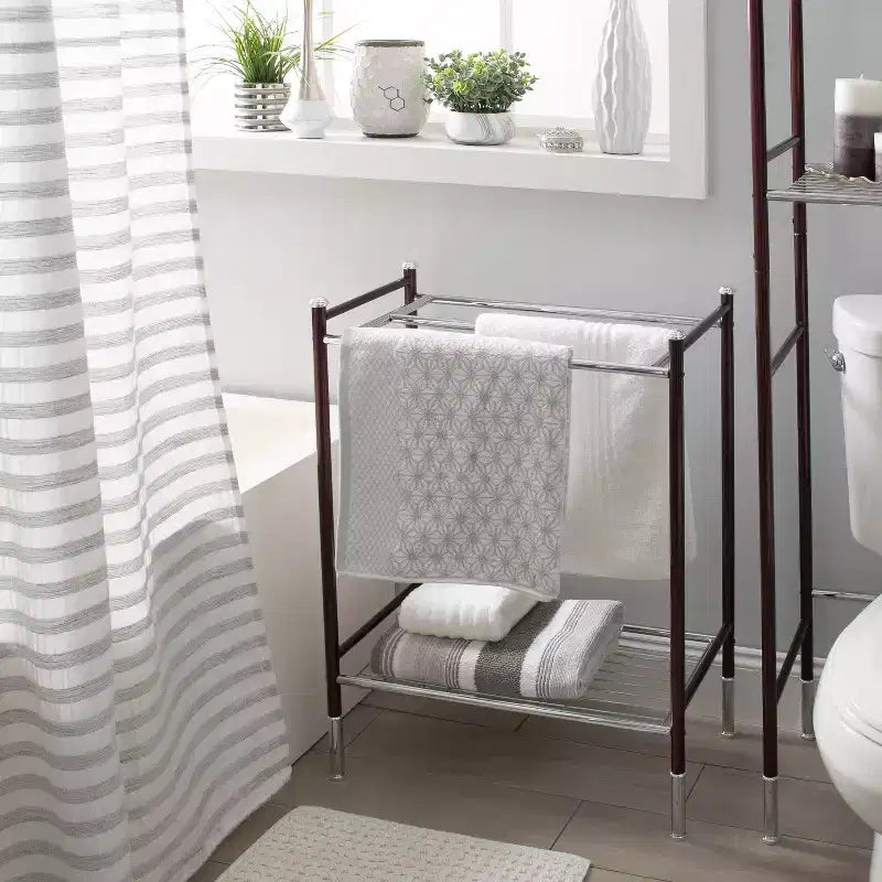 Toallero de doble barra gris - Organize It All