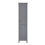 Mercer Mueble de Almacenamiento Alto de Madera de Estilo Moderno de Mediados de Siglo Gris - Elegant Home Fashions