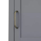 Mercer Mueble de Almacenamiento Alto de Madera de Estilo Moderno de Mediados de Siglo Gris - Elegant Home Fashions