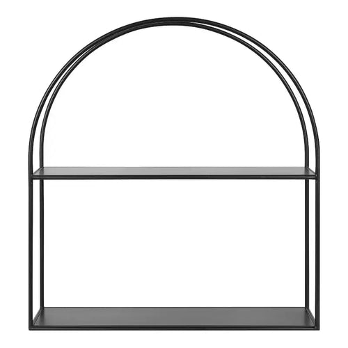 Estante arqueado de metal Monroe negro de 24 x 26 pulgadas - Kate & Laurel All Things Decor: Almacenamiento moderno, diseño abierto, fácil de montar