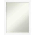 21" x 27" Non-Beveled Cabinet White Narrow Wall Mirror - Amanti Art: Modern Rectangle, Polystyrene Frame