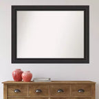 Espejo de pared de 44" x 33" sin bisel, color negro naufragio - Amanti Art: Rectangular moderno, marco de poliestireno, incluye accesorios de montaje