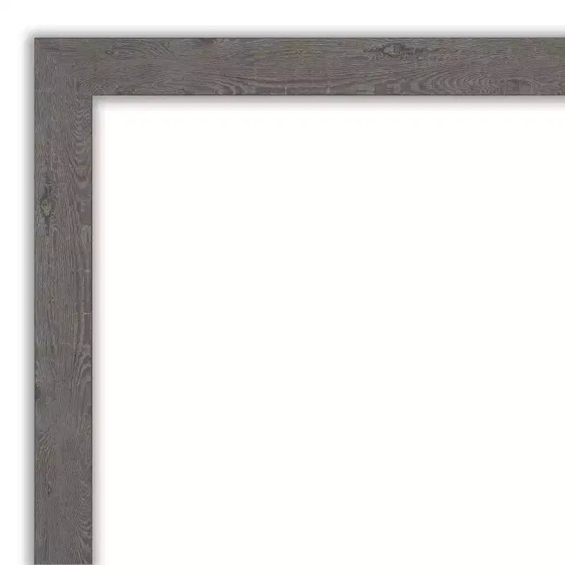 Espejo de pared estrecho rústico de tablones grises sin biselar de 101,6 cm x 71,12 cm - Amanti Art