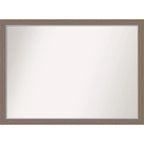 41" x 30" Non-Beveled Eva Narrow Bathroom Wall Mirror Brown - Amanti Art: Rectangle, Polystyrene Frame, Wall Mounted
