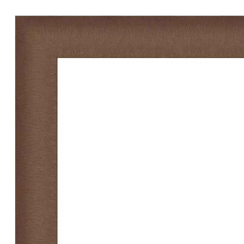 Espejo de pared elegante para baño de 33" x 27" en bronce cepillado - Amanti Art: marco de poliestireno, montaje en pared