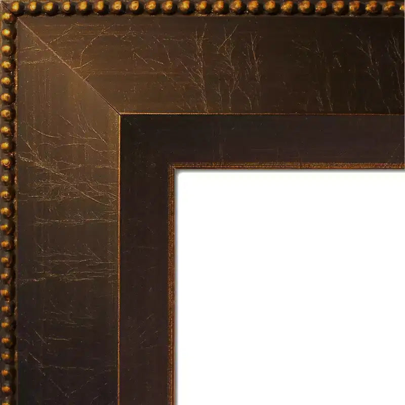 Espejo de pared de baño de madera bronce Signore sin bisel de 40" x 28" - Amanti Art: Incluye accesorios de montaje, soporte de pared