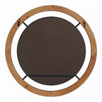 Espejo de pared redondo Whalen de 32 x 32 pulgadas, color marrón - Kate & Laurel All Things Decor: Shabby-Chic, no requiere montaje