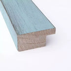 Espejo de pared cuadrado de madera rústica azul cielo Amanti Art de 71 x 71 cm