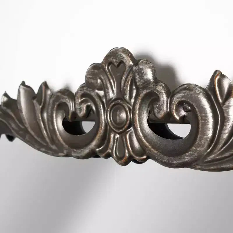 Espejo de pared decorativo de metal ornamentado Head West de 29 x 37 pulgadas, bronce antiguo: rectangular, no requiere montaje, incluye accesorios de montaje