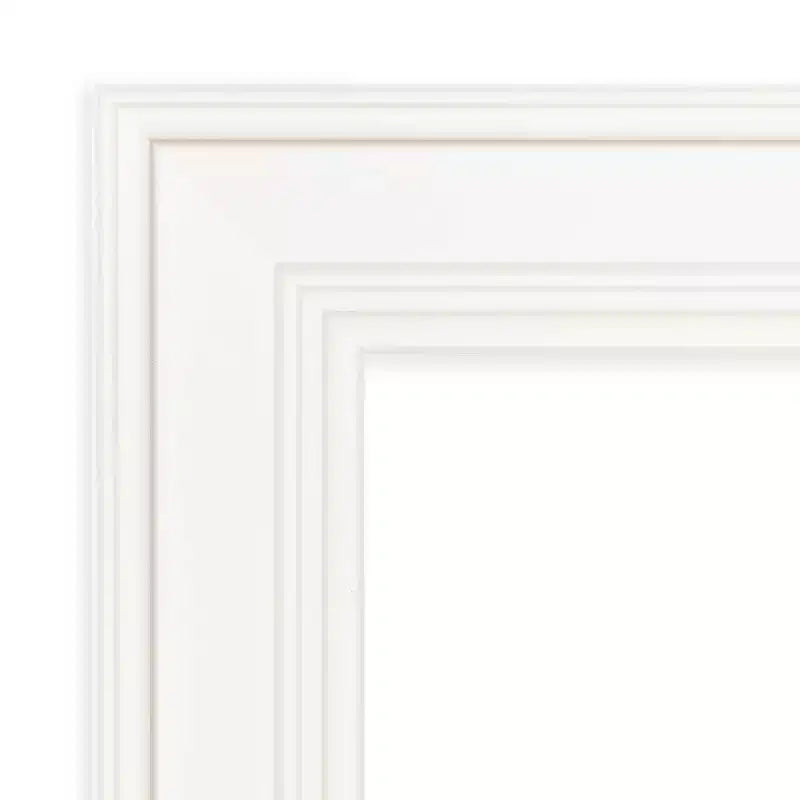 Espejo de puerta de cuerpo entero de 20 x 54 pulgadas, sin bisel, color blanco, para colgar en la puerta, marca Amanti Art: Marco de poliestireno, incluye accesorios de montaje