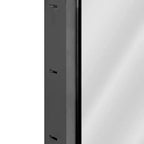 Organizador de almacenamiento de pared de metal negro de 16.5"x27.5" Head West con estantes de vidrio
