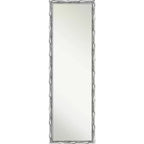 Amanti Art Scratched Wave Chrome Framed Full Length On the Door Mirror: Polystyrene Frame, No Assembly Required