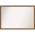 38" x 26" Non-Beveled Antique Bronze Wood Wall Mirror - Amanti Art: Rectangular, Includes Mounting Hardware