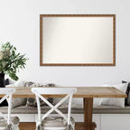 Espejo de pared de madera de bronce antiguo de 38 x 26 pulgadas sin bisel - Amanti Art: Rectangular, incluye accesorios de montaje