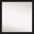 29" x 29" Non-Beveled Eva Black Silver Narrow Wall Mirror - Amanti Art