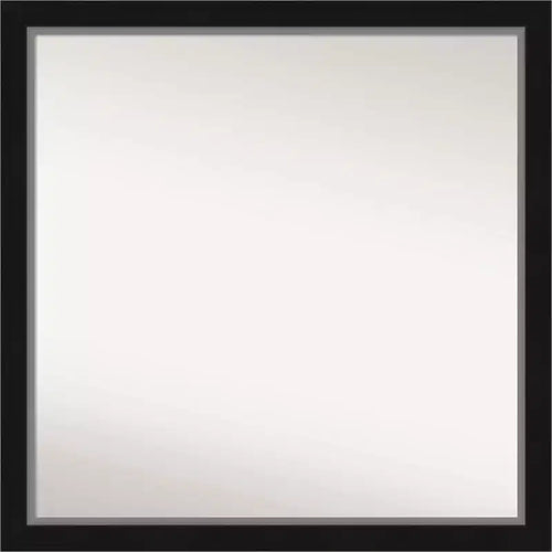 29" x 29" Non-Beveled Eva Black Silver Narrow Wall Mirror - Amanti Art
