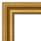Espejo de pared de baño dorado sin bisel de 34 x 28 pulgadas - Amanti Art