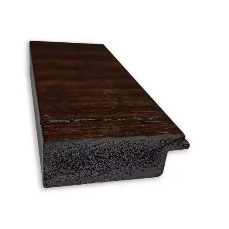 Espejo de pared de baño estrecho Wildwood Brown de 41" x 30" sin bisel - Amanti Art: Rectangular moderno, marco de poliestireno