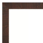 Espejo de pared de baño estrecho Wildwood Brown de 41" x 30" sin bisel - Amanti Art: Rectangular moderno, marco de poliestireno