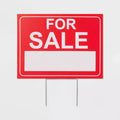 For Sale Sign - up&up™: Plastic, 12"x16", Red, Utility Shelf Parts, No Assembly Required
