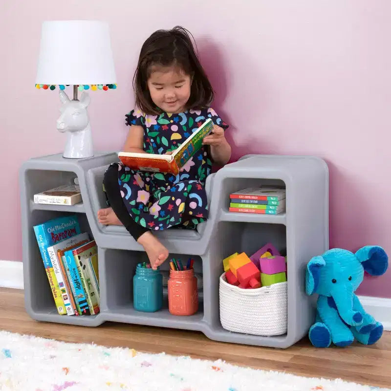 Estantería infantil de lectura Cozy Cubby, color negro - Simplay3
