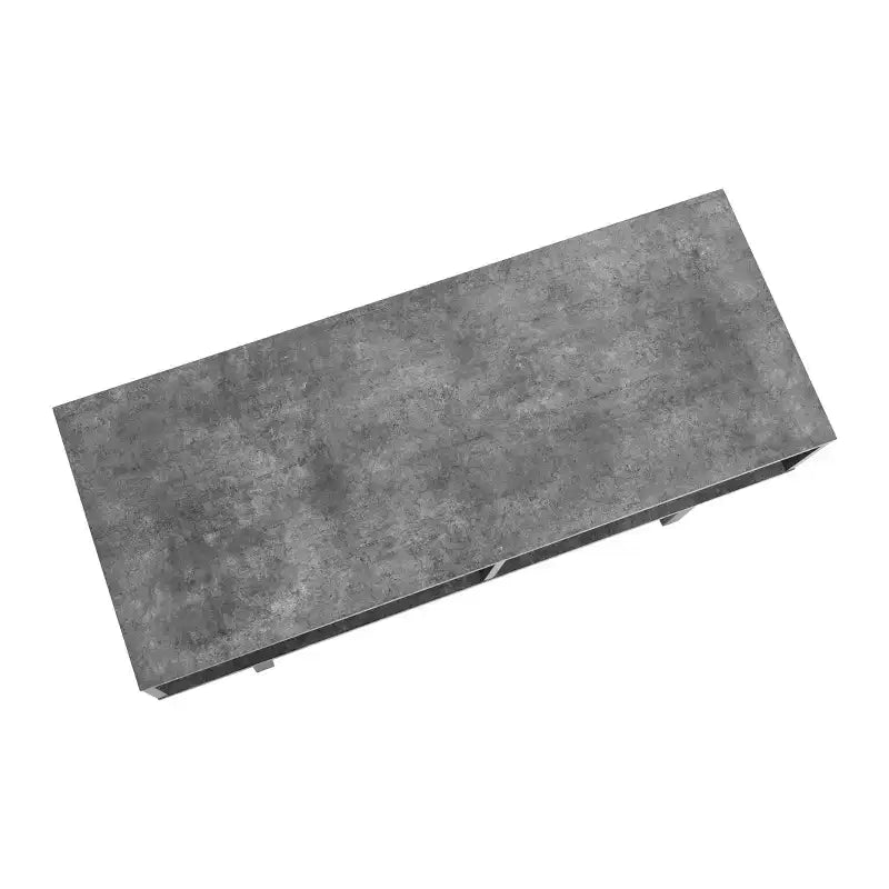 Mesa de centro Jamestown con compartimentos de almacenamiento rectangulares de hormigón rústico pizarra y metal negro