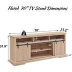 Mueble de TV de 70 pulgadas para televisores de 80 pulgadas con puerta corredera y estante ajustable para sala de estar