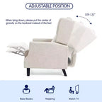 Sillón reclinable manual con respaldo y orejeras Subrtex, tapizado moderno
