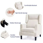 Sillón reclinable manual con respaldo y orejeras Subrtex, tapizado moderno