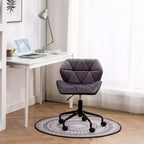 Sillón de oficina giratorio ajustable Roundhill Furniture Eldon con capitoné de diamante, gris