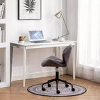 Sillón de oficina giratorio ajustable Roundhill Furniture Eldon con capitoné de diamante, gris
