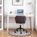 Sillón de oficina giratorio ajustable Roundhill Furniture Eldon con capitoné de diamante, gris