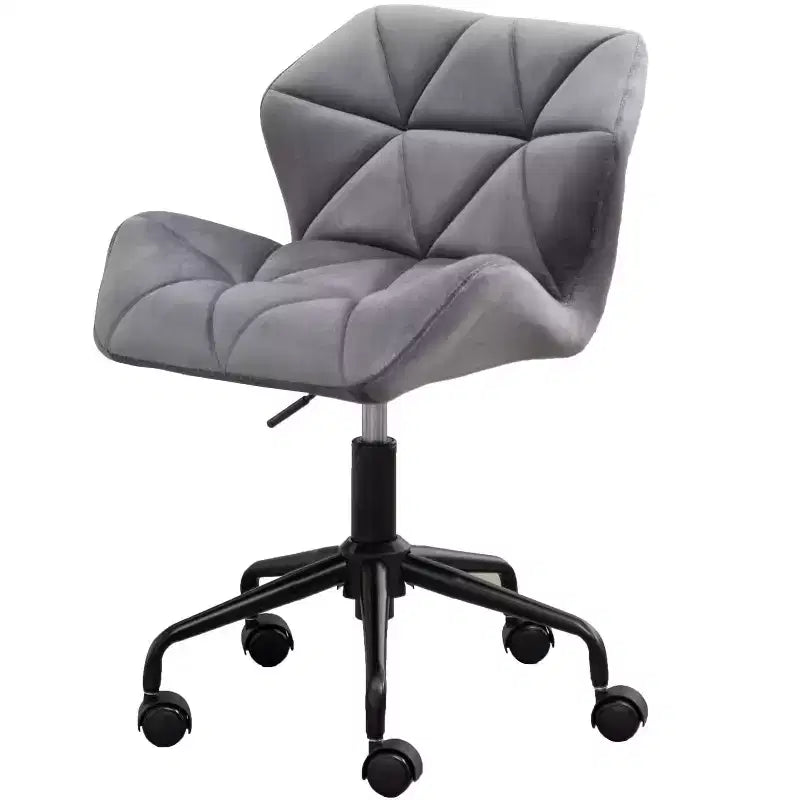 Sillón de oficina giratorio ajustable Roundhill Furniture Eldon con capitoné de diamante, gris