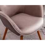 Roundhill Furniture Doarnin Sillón decorativo contemporáneo de terciopelo sedoso con botones y respaldo capitoné, chocolate