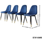 Juego de comedor redondo Evatt de 5 piezas de Roundhill Furniture, mesa redonda de madera con 4 sillas