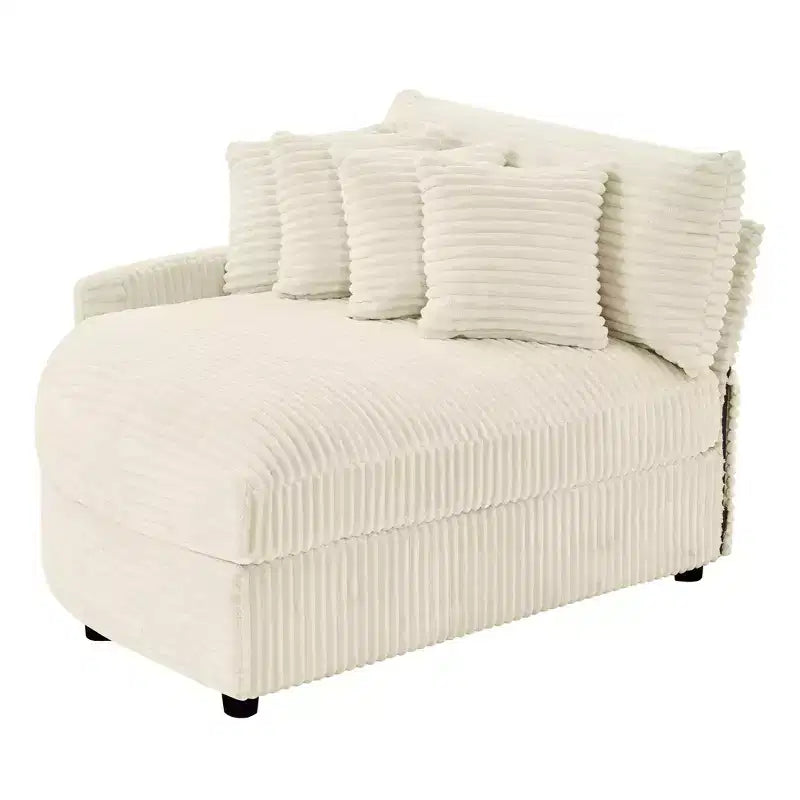 Sofá seccional de pana de Hyleory con chaise longue izquierda y derecha extragrande con 8 almohadas, sofá convertible tapizado