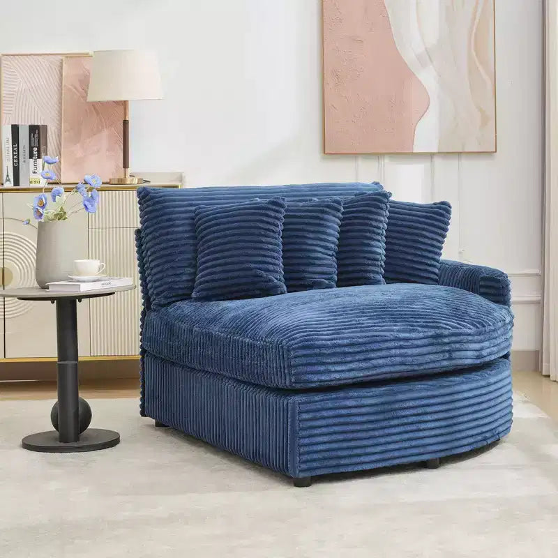 Sofá seccional de pana de Hyleory con chaise longue izquierda y derecha extragrande con 8 almohadas, sofá convertible tapizado