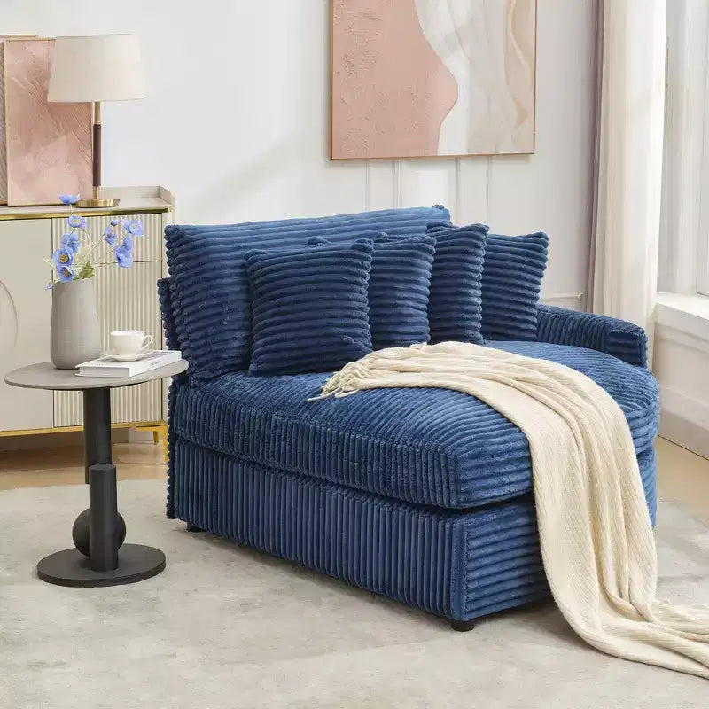Sofá seccional de pana de Hyleory con chaise longue izquierda y derecha extragrande con 8 almohadas, sofá convertible tapizado