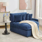 Sofá seccional de pana de Hyleory con chaise longue izquierda y derecha extragrande con 8 almohadas, sofá convertible tapizado