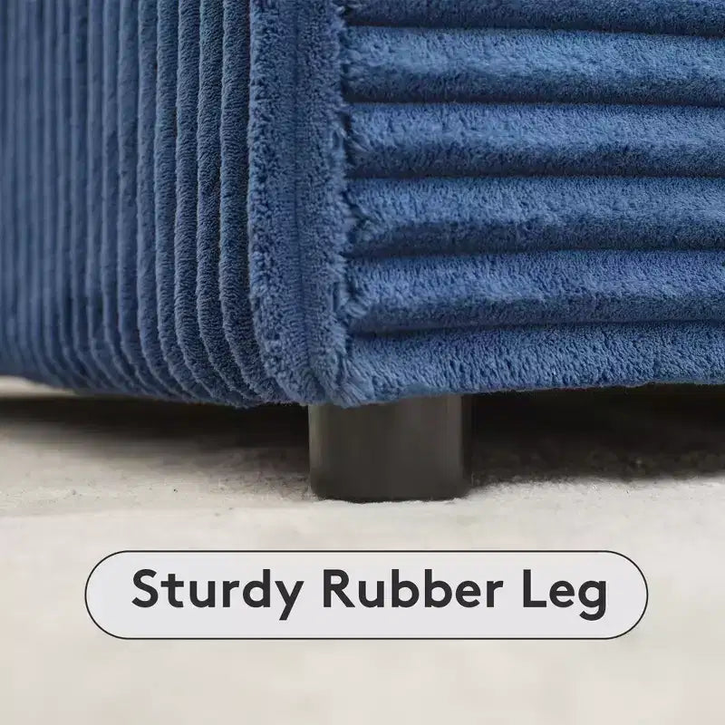 Sofá seccional de pana de Hyleory con chaise longue izquierda y derecha extragrande con 8 almohadas, sofá convertible tapizado