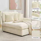 Sofá seccional de pana de Hyleory con chaise longue izquierda y derecha extragrande con 8 almohadas, sofá convertible tapizado