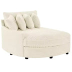 Sofá seccional de pana de Hyleory con chaise longue izquierda y derecha extragrande con 8 almohadas, sofá convertible tapizado