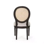 Christopher Knight Home Sillas de comedor Govan tapizadas de madera y caña (juego de 2), beige/marrón natural/marrón oscuro