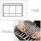 SONGMICS Cesta de Almacenamiento con Tapa, Contenedor de Almacenamiento de 160L (42,3 Galones), Cesta de Almacenamiento de Mantas Tejida con Asas, Plegable, Forro Extraíble, Marco de Metal