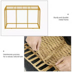 SONGMICS Cesta de Almacenamiento con Tapa, Contenedor de Almacenamiento de 160L (42,3 Galones), Cesta de Almacenamiento de Mantas Tejida con Asas, Plegable, Forro Extraíble, Marco de Metal