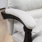 Sillón de oficina Vinsetto con masaje vibratorio, respaldo reclinable, reposapiés, cómoda silla de ordenador de microfibra