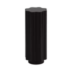 Kate and Laurel Pandey Wavy Drink Table Metal, 9x9x22, Black