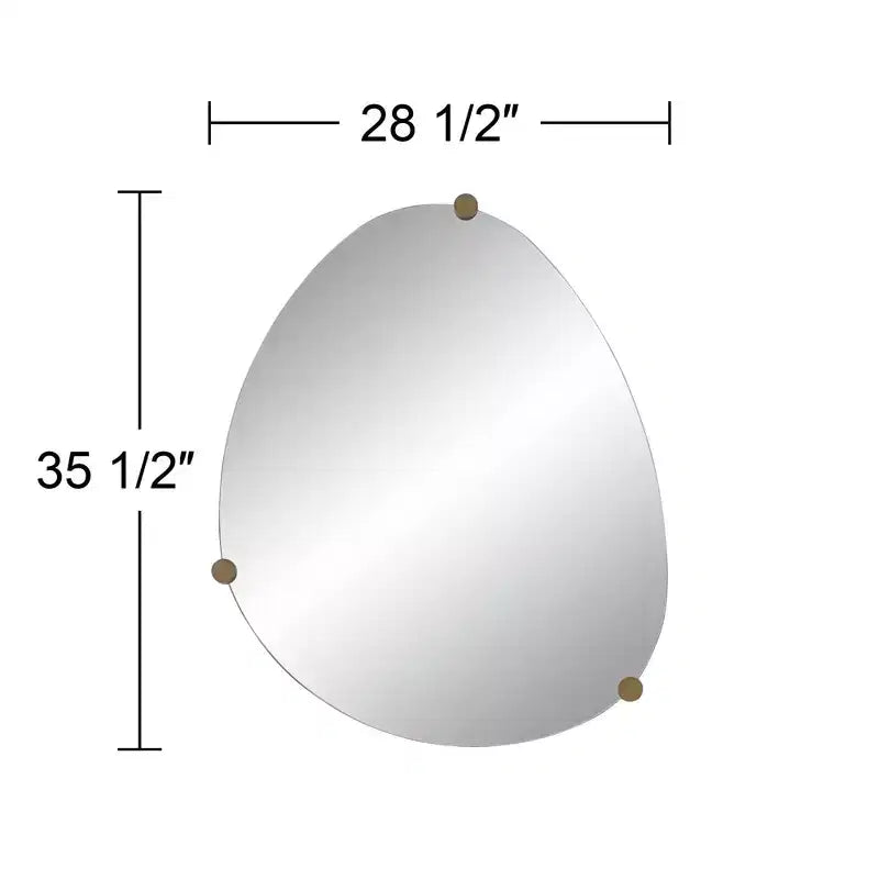 Possini Euro Design Possini Euro Marken 29 x 36 Espejo de pared champán de 3 pomos