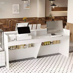 Mostrador de recepción moderno blanco Famapy